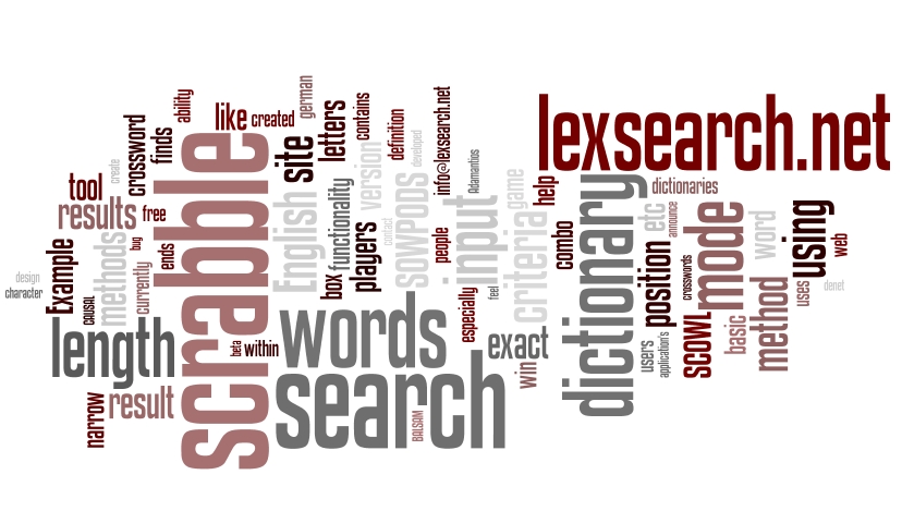 scrabble word finder. lexsearch.net - scrabble word